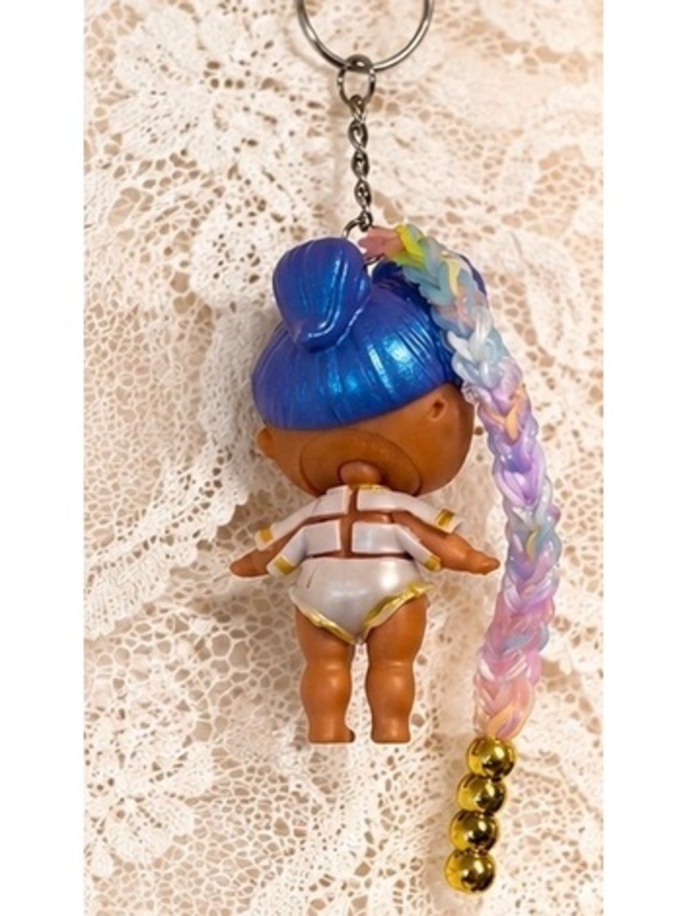 LOL Surprise Mermaid Braid Doll Keychain Beaded Backpack Charm Cute Gift - Picture 2 of 2